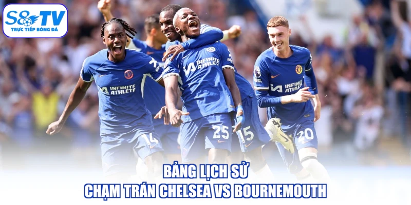 Bảng lịch sử chạm trán Chelsea vs Bournemouth